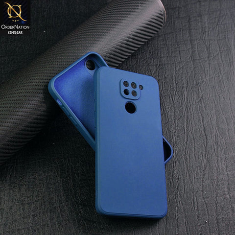 Xiaomi Redmi Note 9 Cover - Blue - ONation Silica Gel Series - HQ Liquid Silicone Elegant Colors Camera Protection Soft Case