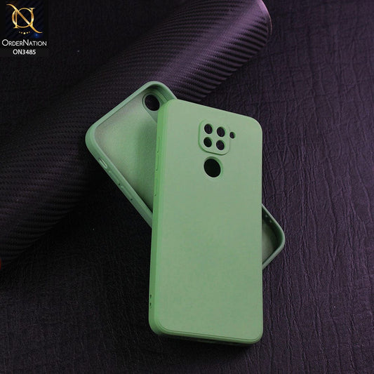 Xiaomi Redmi Note 9 Cover - Light Green - ONation Silica Gel Series - HQ Liquid Silicone Elegant Colors Camera Protection Soft Case