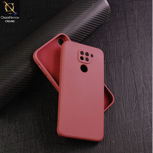 Xiaomi Redmi Note 9 Cover - Red - ONation Silica Gel Series - HQ Liquid Silicone Elegant Colors Camera Protection Soft Case