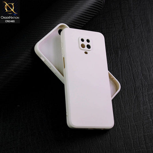 Xiaomi Redmi Note 9S Cover - Off-White (Not Pure White) - ONation Silica Gel Series - HQ Liquid Silicone Elegant Colors Camera Protection Soft Case