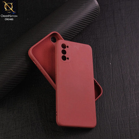 Oppo Reno 4 5G Cover - Red - ONation Silica Gel Series - HQ Liquid Silicone Elegant Colors Camera Protection Soft Case