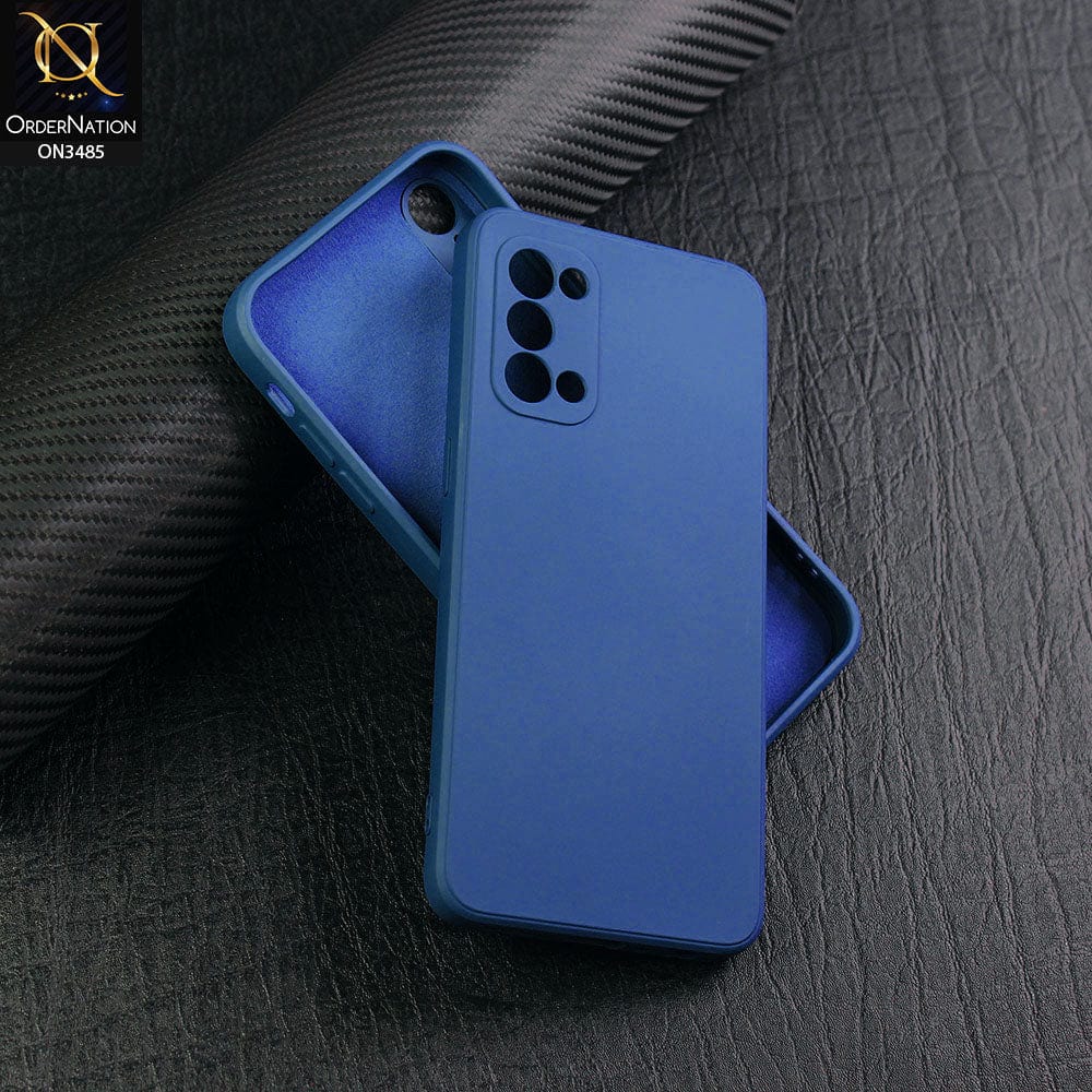 Oppo Reno 5 5G Cover - Blue - ONation Silica Gel Series - HQ Liquid Silicone Elegant Colors Camera Protection Soft Case