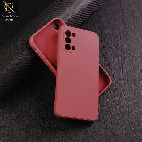 Oppo Reno 5 5G Cover - Red - ONation Silica Gel Series - HQ Liquid Silicone Elegant Colors Camera Protection Soft Case