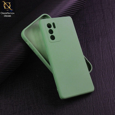 Oppo Reno 6 Pro 5G Cover - Light Green - ONation Silica Gel Series - HQ Liquid Silicone Elegant Colors Camera Protection Soft Case