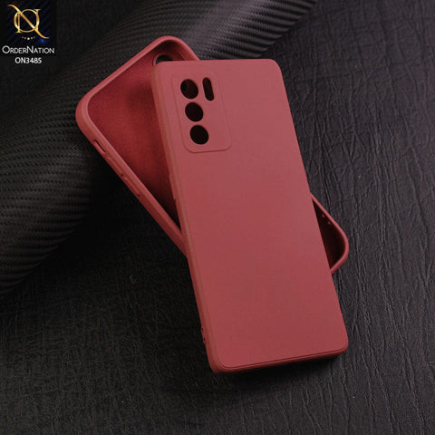 Oppo Reno 6 Pro 5G Cover - Red - ONation Silica Gel Series - HQ Liquid Silicone Elegant Colors Camera Protection Soft Case