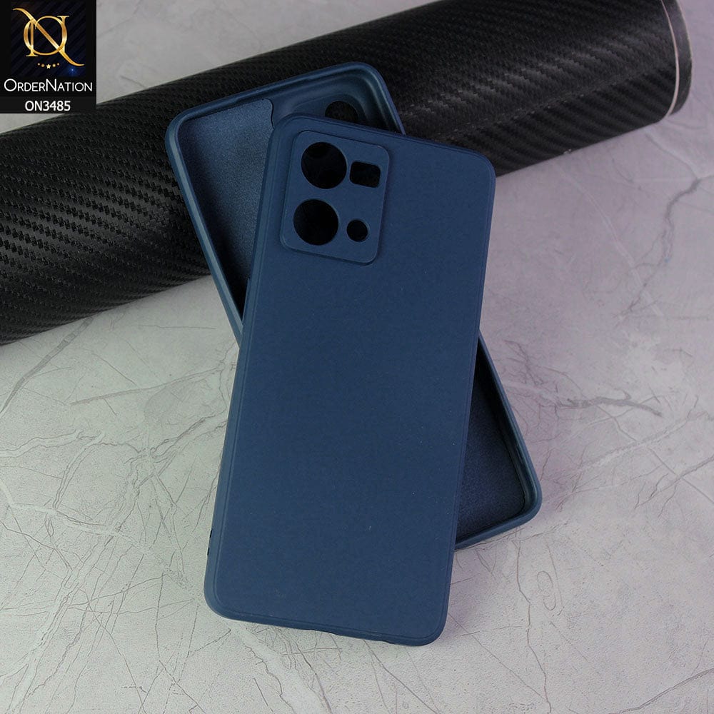 Oppo Reno 7 4G Cover - Blue - ONation Silica Gel Series - HQ Liquid Silicone Elegant Colors Camera Protection Soft Case