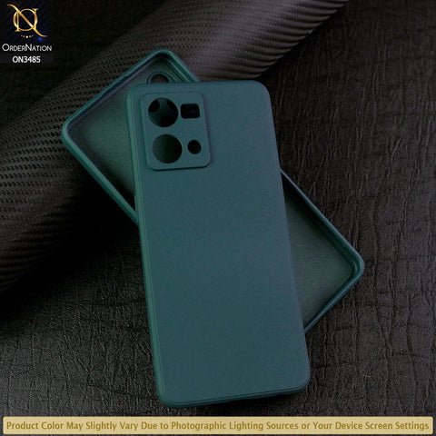 Oppo Reno 7 4G Cover - Light Green - ONation Silica Gel Series - HQ Liquid Silicone Elegant Colors Camera Protection Soft Case