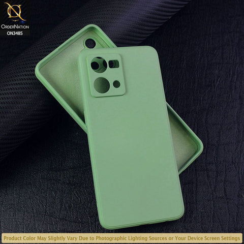 Oppo F21 Pro 4G Cover - Light Green - ONation Silica Gel Series - HQ Liquid Silicone Elegant Colors Camera Protection Soft Case