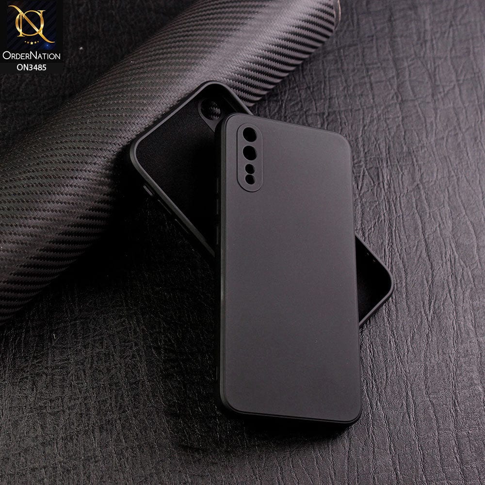 Vivo S1 Cover - Black - ONation Silica Gel Series - HQ Liquid Silicone Elegant Colors Camera Protection Soft Case