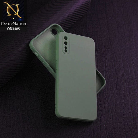 Vivo S1 Cover - Light Green - ONation Silica Gel Series - HQ Liquid Silicone Elegant Colors Camera Protection Soft Case