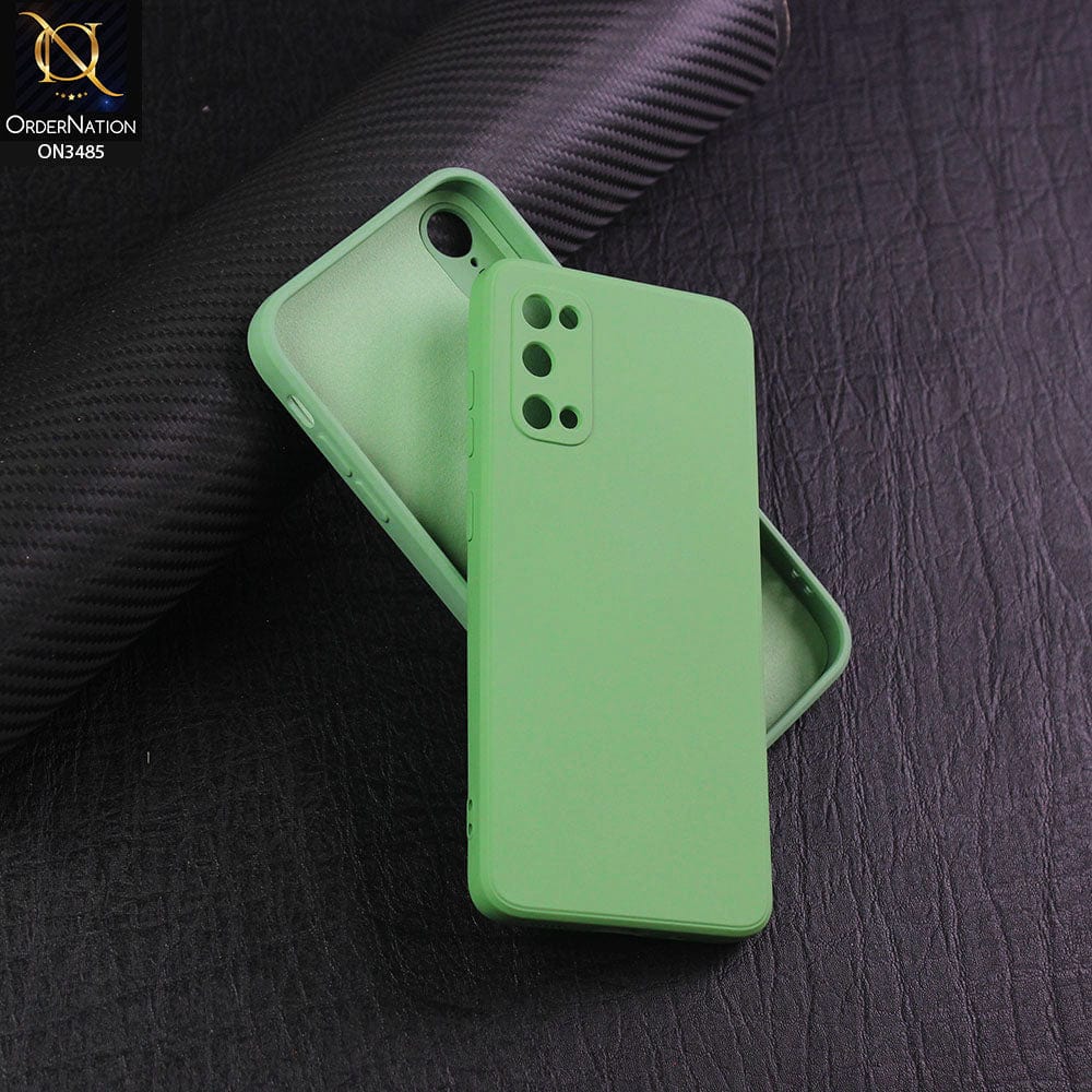 Samsung Galaxy S20 Cover - Light Green - ONation Silica Gel Series - HQ Liquid Silicone Elegant Colors Camera Protection Soft Case