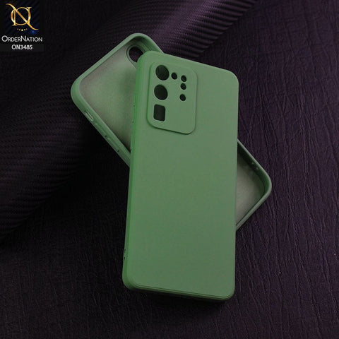 Samsung Galaxy S20 Ultra Cover - Light Green - ONation Silica Gel Series - HQ Liquid Silicone Elegant Colors Camera Protection Soft Case