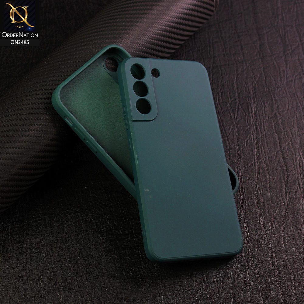 Samsung Galaxy S22 5G Cover - Dark Green - ONation Silica Gel Series - HQ Liquid Silicone Elegant Colors Camera Protection Soft Case