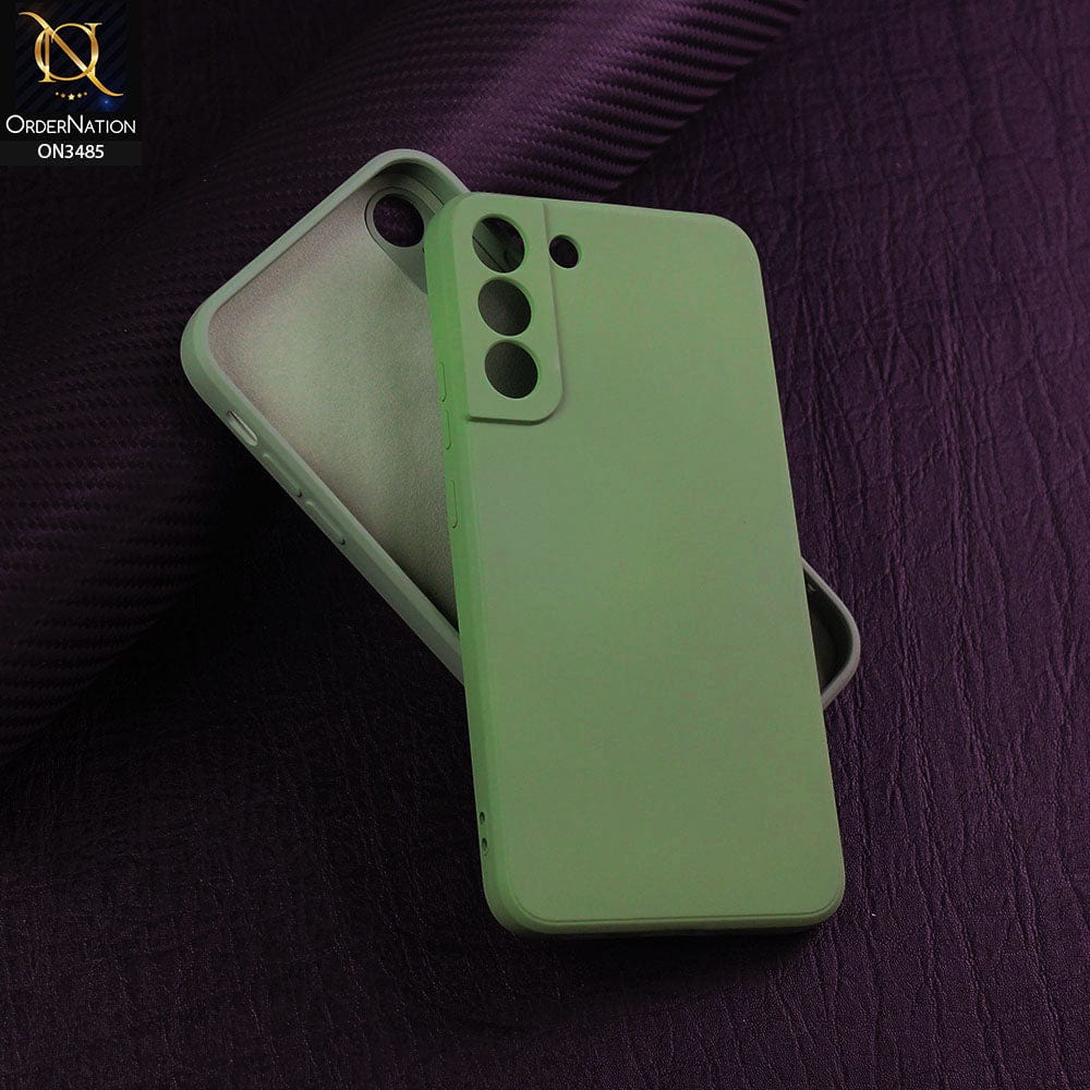 Samsung Galaxy S22 5G Cover - Light Green - ONation Silica Gel Series - HQ Liquid Silicone Elegant Colors Camera Protection Soft Case