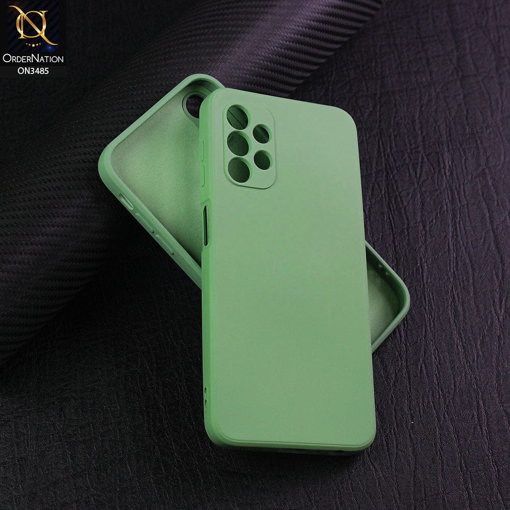 Samsung Galaxy A13 Cover - Light Green - ONation Silica Gel Series - HQ Liquid Silicone Elegant Colors Camera Protection Soft Case