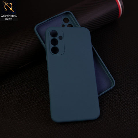 Samsung Galaxy A14 - Blue - ONation Silica Gel Series - HQ Liquid Silicone Elegant Colors Camera Protection Soft Case