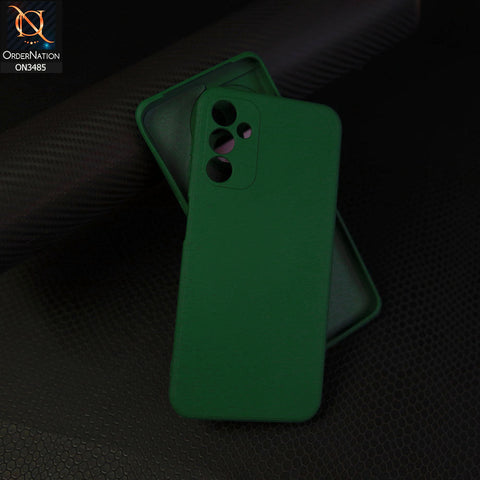 Samsung Galaxy A14 5G Cover - Dark Green - ONation Silica Gel Series - HQ Liquid Silicone Elegant Colors Camera Protection Soft Case