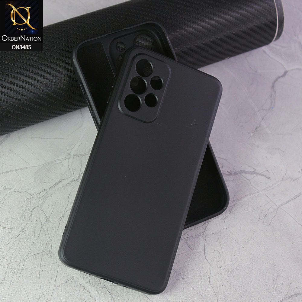 Samsung Galaxy A23 Cover - Black - ONation Silica Gel Series - HQ Liquid Silicone Elegant Colors Camera Protection Soft Case