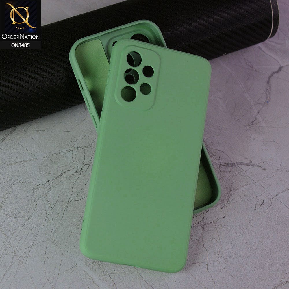 Samsung Galaxy A23 5G Cover - Light Green - ONation Silica Gel Series - HQ Liquid Silicone Elegant Colors Camera Protection Soft Case