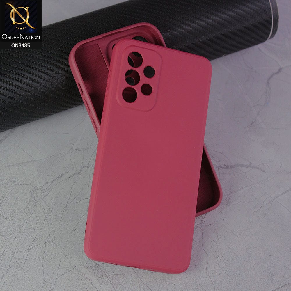 Samsung Galaxy A23 5G Cover - Red - ONation Silica Gel Series - HQ Liquid Silicone Elegant Colors Camera Protection Soft Case