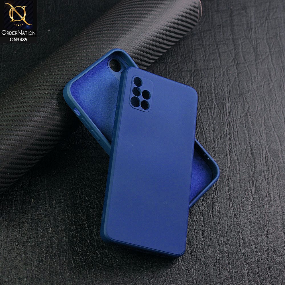 Samsung Galaxy A51 Cover - Blue - ONation Silica Gel Series - HQ Liquid Silicone Elegant Colors Camera Protection Soft Case