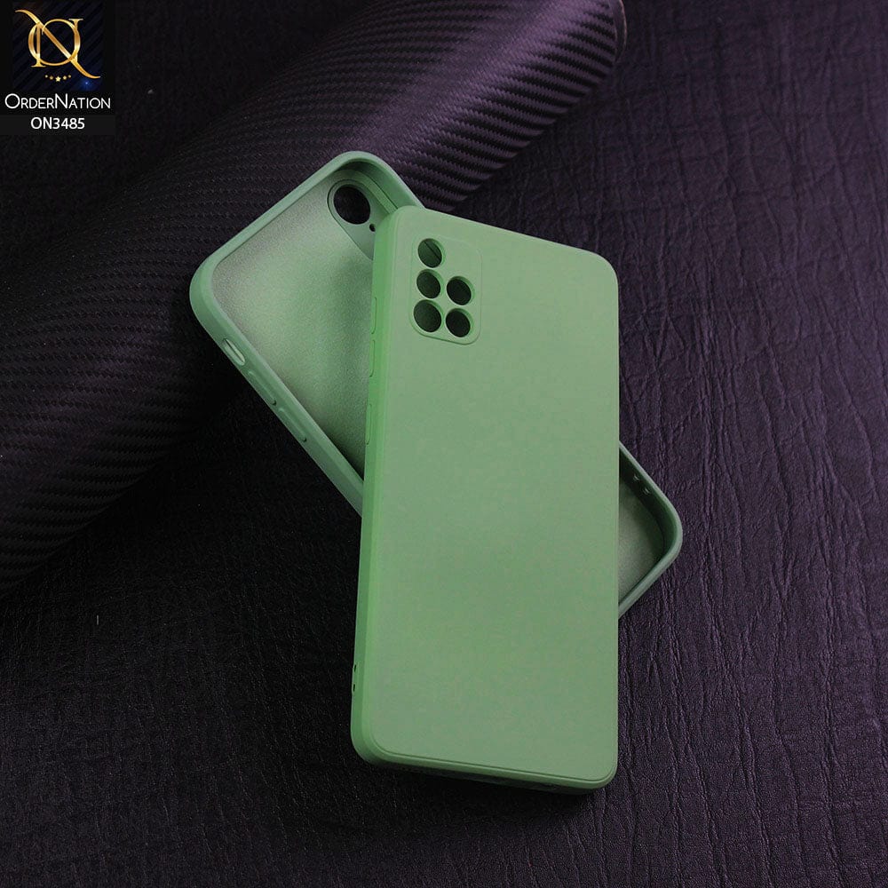 Samsung Galaxy A51 Cover - Light Green - ONation Silica Gel Series - HQ Liquid Silicone Elegant Colors Camera Protection Soft Case