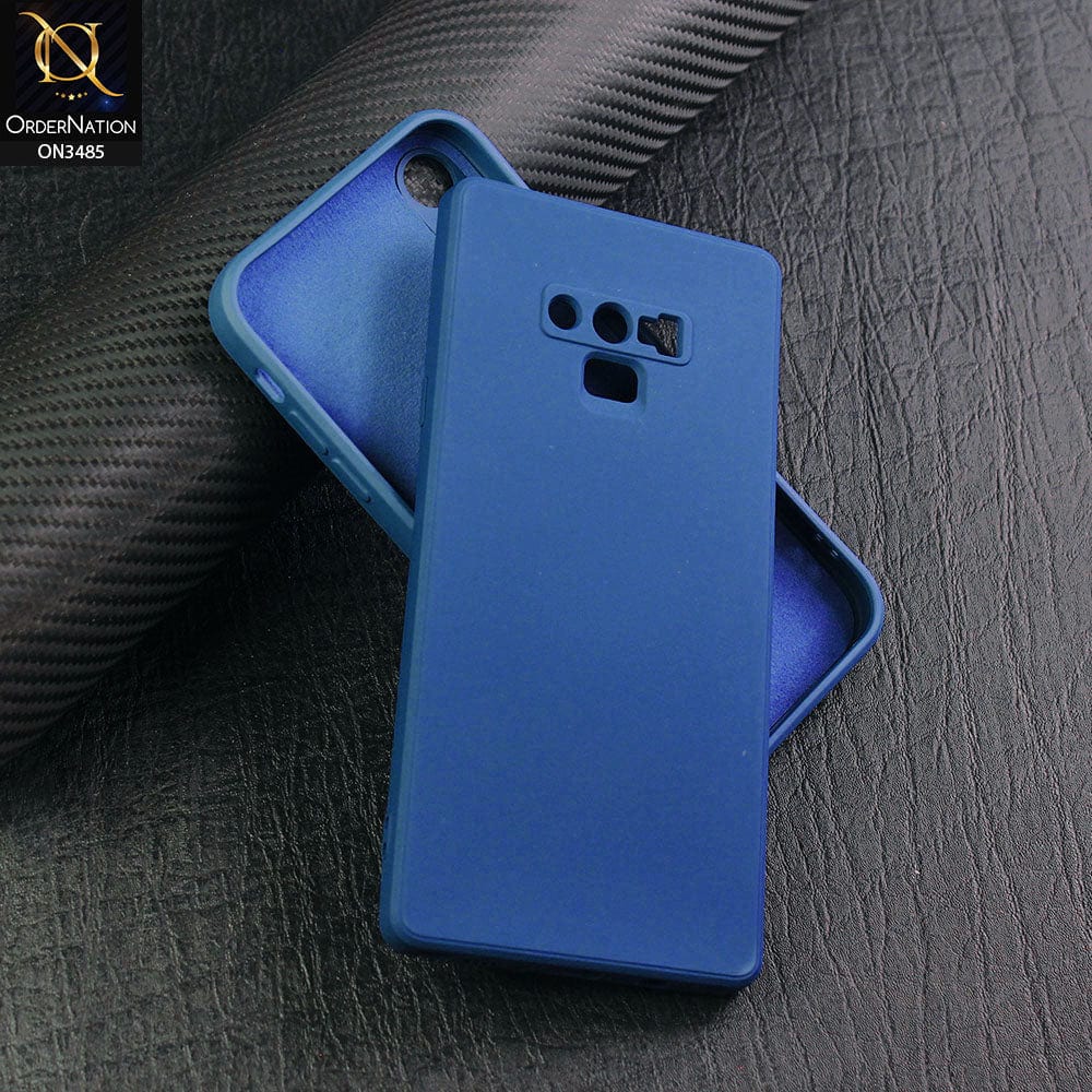 Samsung Galaxy Note 9 Cover - Blue - ONation Silica Gel Series - HQ Liquid Silicone Elegant Colors Camera Protection Soft Case