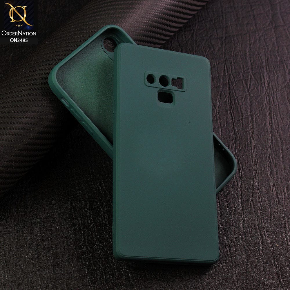 Samsung Galaxy Note 9 Cover - Dark Green - ONation Silica Gel Series - HQ Liquid Silicone Elegant Colors Camera Protection Soft Case