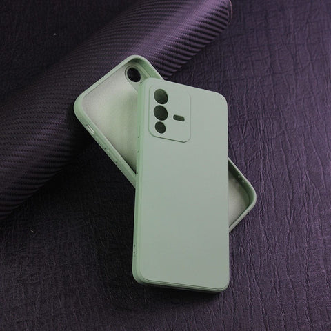 Vivo V23 5G Cover - Light Green - ONation Silica Gel Series - HQ Liquid Silicone Elegant Colors Camera Protection Soft Case