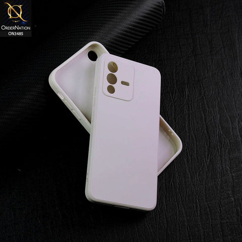 Vivo V23 5G Cover - Off-White (Not Pure White) - ONation Silica Gel Series - HQ Liquid Silicone Elegant Colors Camera Protection Soft Case