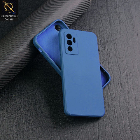 Vivo V23e 5G Cover - Blue - ONation Silica Gel Series - HQ Liquid Silicone Elegant Colors Camera Protection Soft Case