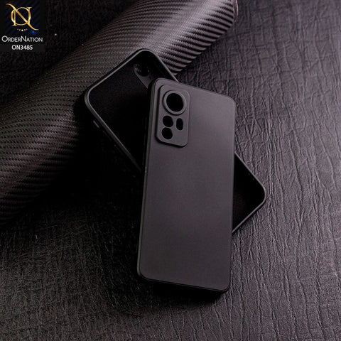 Xiaomi 12X Cover - Black - ONation Silica Gel Series - HQ Liquid Silicone Elegant Colors Camera Protection Soft Case