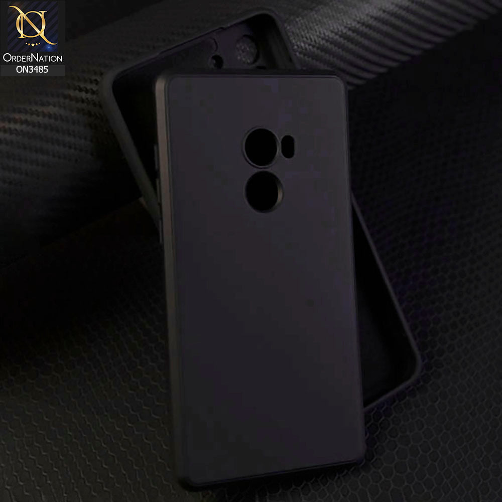 Xiaomi Mi Mix 2 Cover - Black - ONation Silica Gel Series - HQ Liquid Silicone Elegant Colors Camera Protection Soft Case