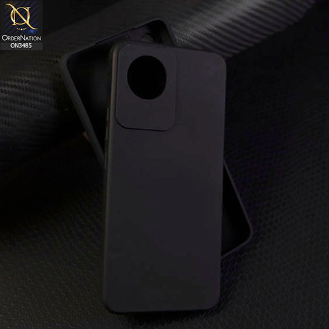 Vivo Y02t Cover - Black - ONation Silica Gel Series - HQ Liquid Silicone Elegant Colors Camera Protection Soft Case