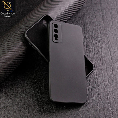 Vivo Y11s Cover - Black - ONation Silica Gel Series - HQ Liquid Silicone Elegant Colors Camera Protection Soft Case