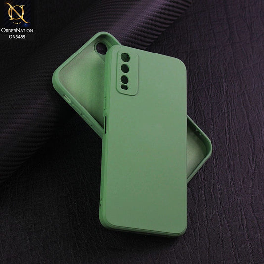 Vivo Y12a Cover - Light Green - ONation Silica Gel Series - HQ Liquid Silicone Elegant Colors Camera Protection Soft Case