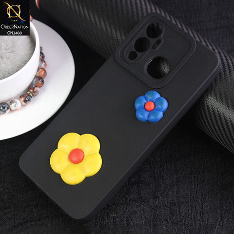 Infinix Hot 12i Cover - Black - Design 12 - Candy Color Cute Look  Soft Silicone Sweet Case