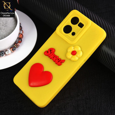 Oppo F21 Pro 4G Cover - Yellow - Design 3 - Candy Color Cute Look  Soft Silicone Sweet Case