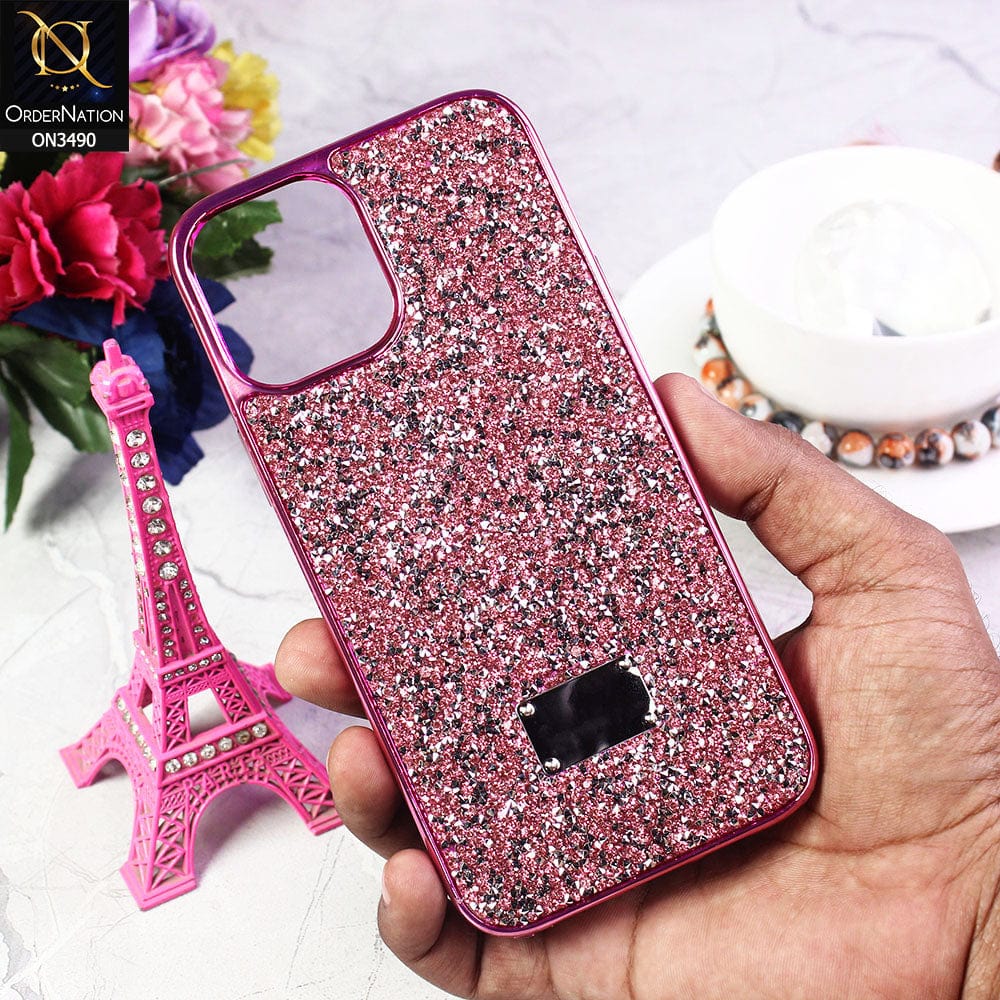 iPhone 12 Pro Max Cover - Pink - Bling Sparkle Shiny Diamond Glitter Soft Silicone Case