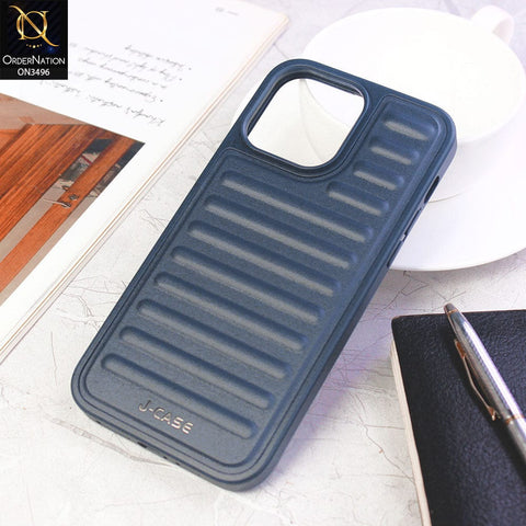 iPhone 13 Pro Max Cover - Blue - J-Case Polo Series Explosion Scratch Resistant High Protection Leather+Tpu Case