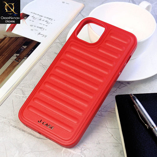 iPhone 14 Plus Cover - Red - J-Case Polo Series Explosion Scratch Resistant High Protection Leather+Tpu Case