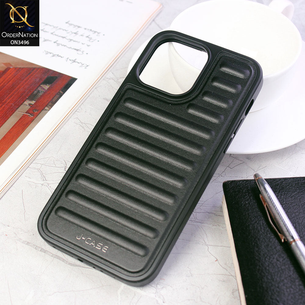 iPhone 14 Pro Max Cover - Black - J-Case Polo Series Explosion Scratch Resistant High Protection Leather+Tpu Case