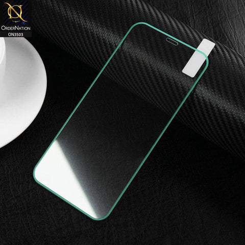 iPhone 12 Pro Max Protector - Cyan - Fluorecent Color Lumionous Tempered Glass Screen Protector