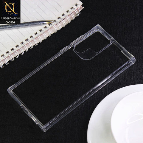 Samsung Galaxy S22 Ultra 5G Cover - Transparent - HQ Pure Collection Shock Pocket Technology Anti Yellow Crystal Clear Soft Case