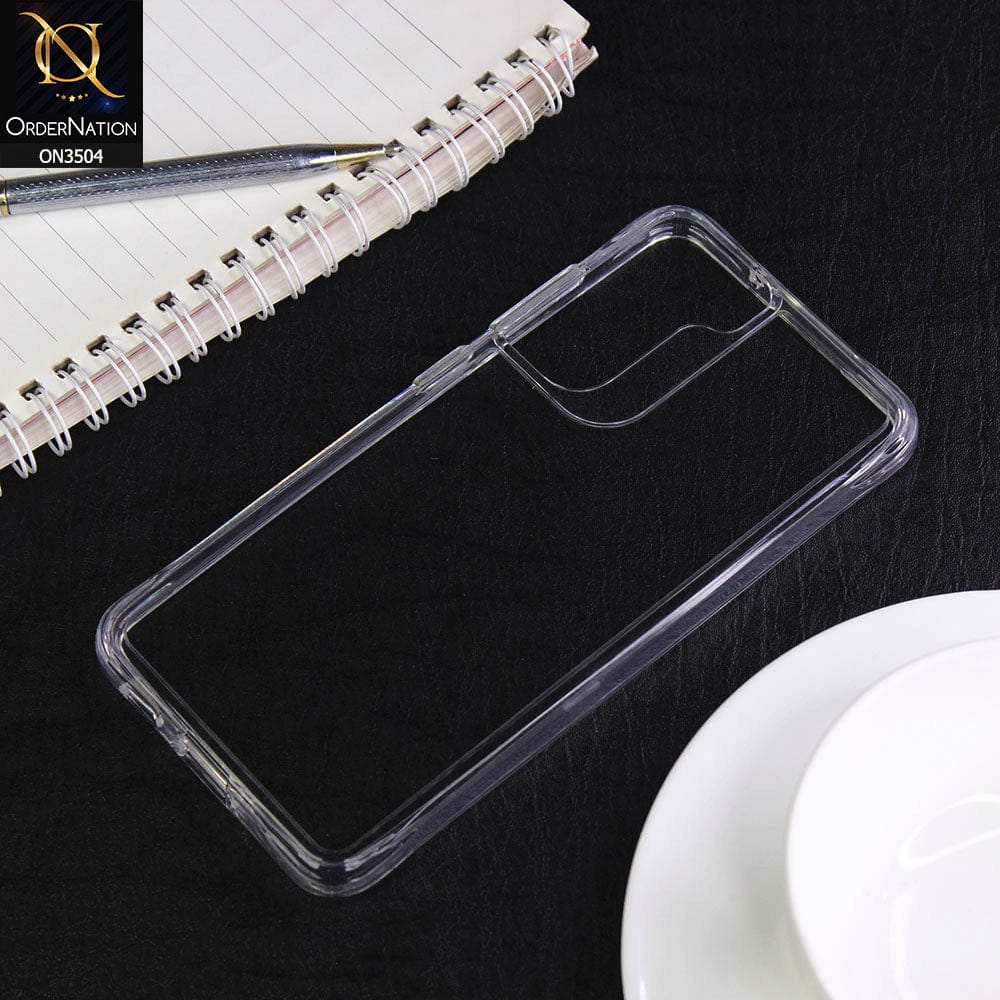 Samsung Galaxy S21 FE 5G Cover - Transparent - HQ Pure Collection Shock Pocket Technology Anti Yellow Crystal Clear Soft Case