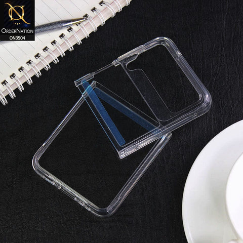 Samsung Galaxy Z Flip 4 5G Cover - Transparent - HQ Pure Collection Shock Pocket Technology Anti Yellow Crystal Clear Soft Case