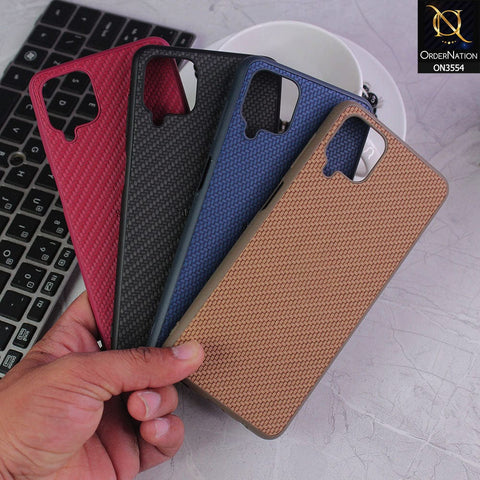 Samsung Galaxy A53 5G Cover - Burgundy - Carbon Fiber Texture Soft Silicone Case