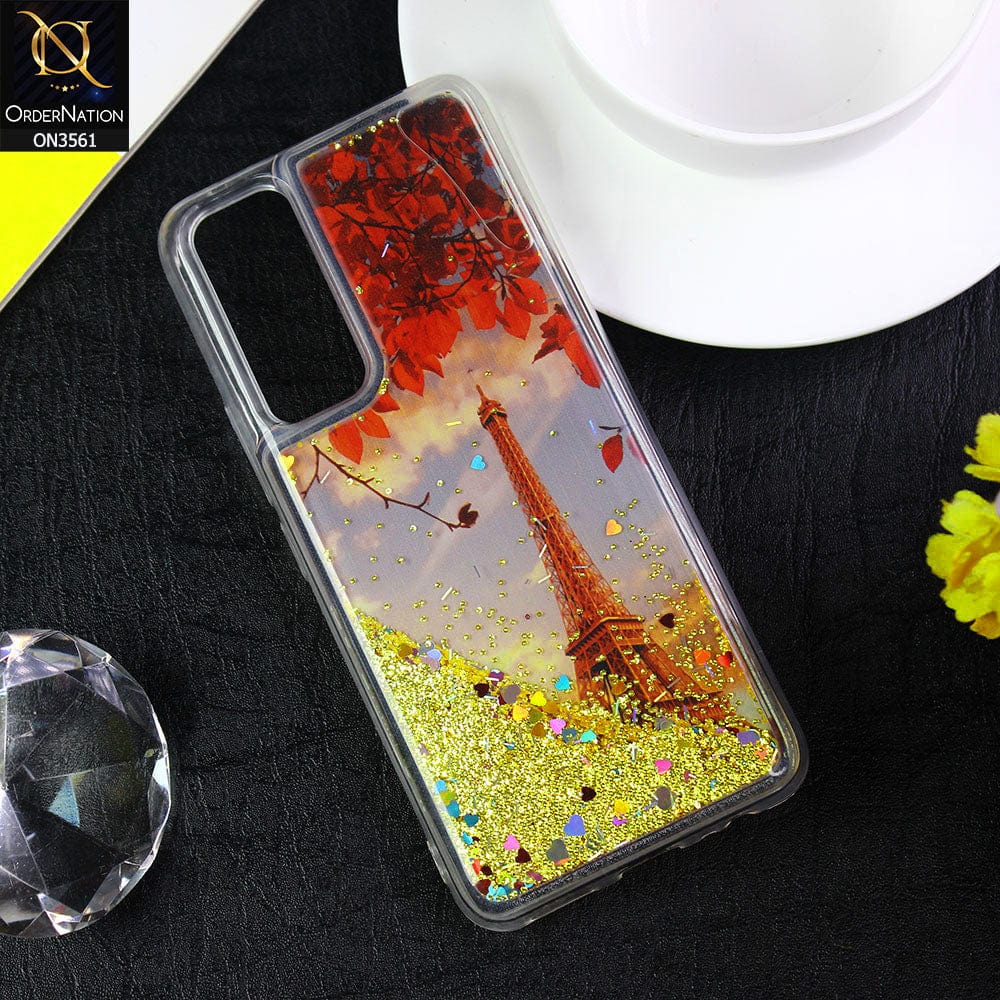 Vivo V20 SE Cover  - Design5 - Soft Silicone Bling Sparkle Moving  Liquid Glitter Case