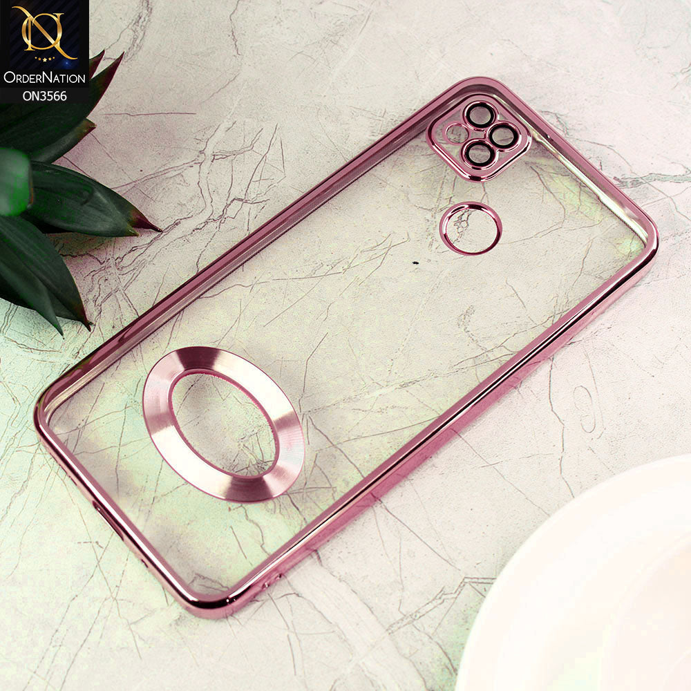 Xiaomi Redmi 9C Cover  - Rose Gold - Electroplating Borders Logo Hole Camera Lens Protection Soft Silicone Case