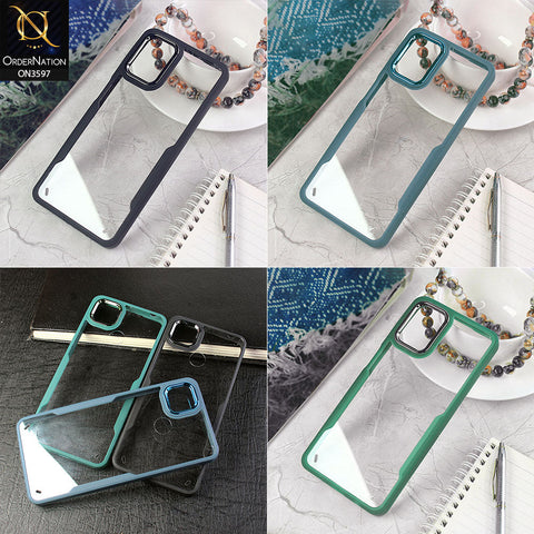 Xiaomi Poco X3 Pro Cover - Blue - Trendy Electroplating Shiny Camera Borders Crash Resistant Pc+Tpu Protective Case